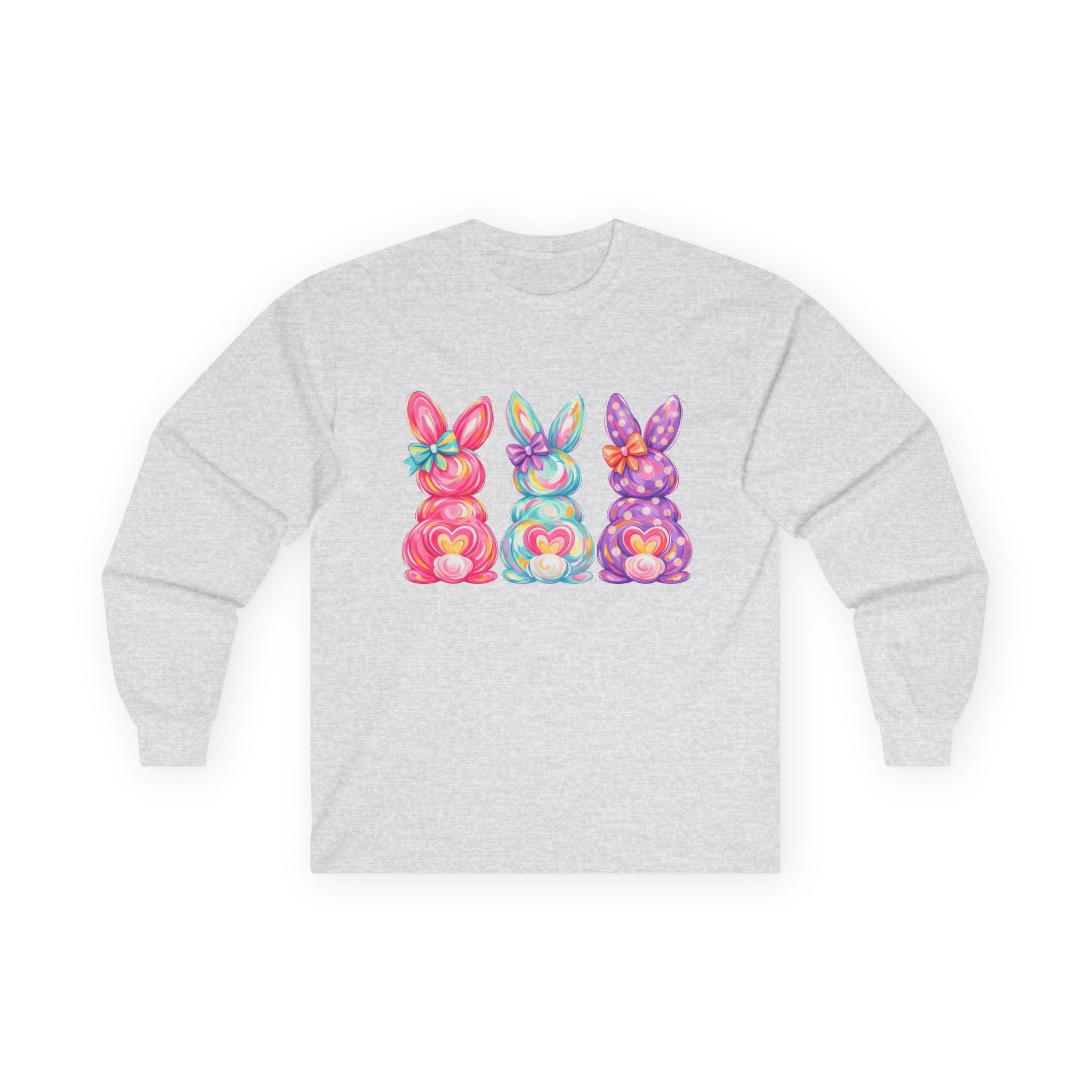 Easter Pastel Trio Bunny Long Sleeve Tee
