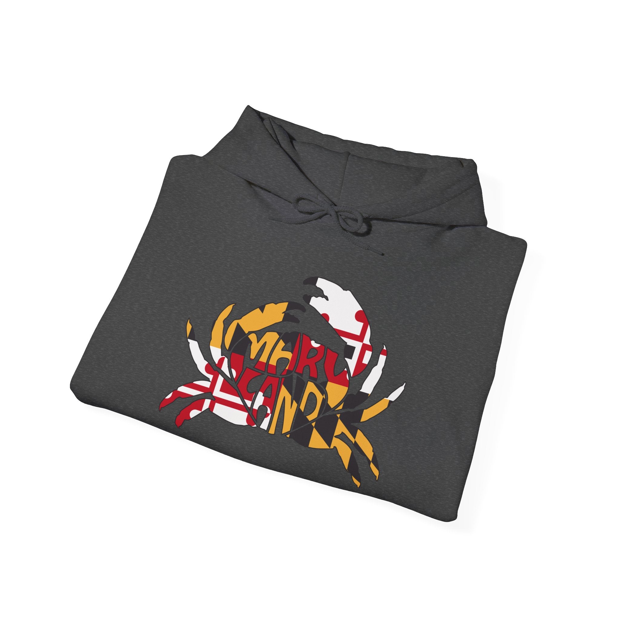 Crab Maryland Flag Hoodie — "Maryland Kind" Coastal Crab Graphic Hoodie