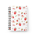 Strawberry Bunny Spiral Notebook — Cute Red Patterned Journal for Notes & Gifts