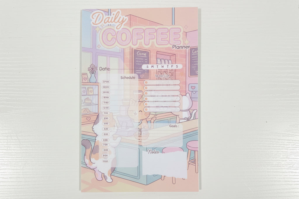 Cat Cafe Daily Planner