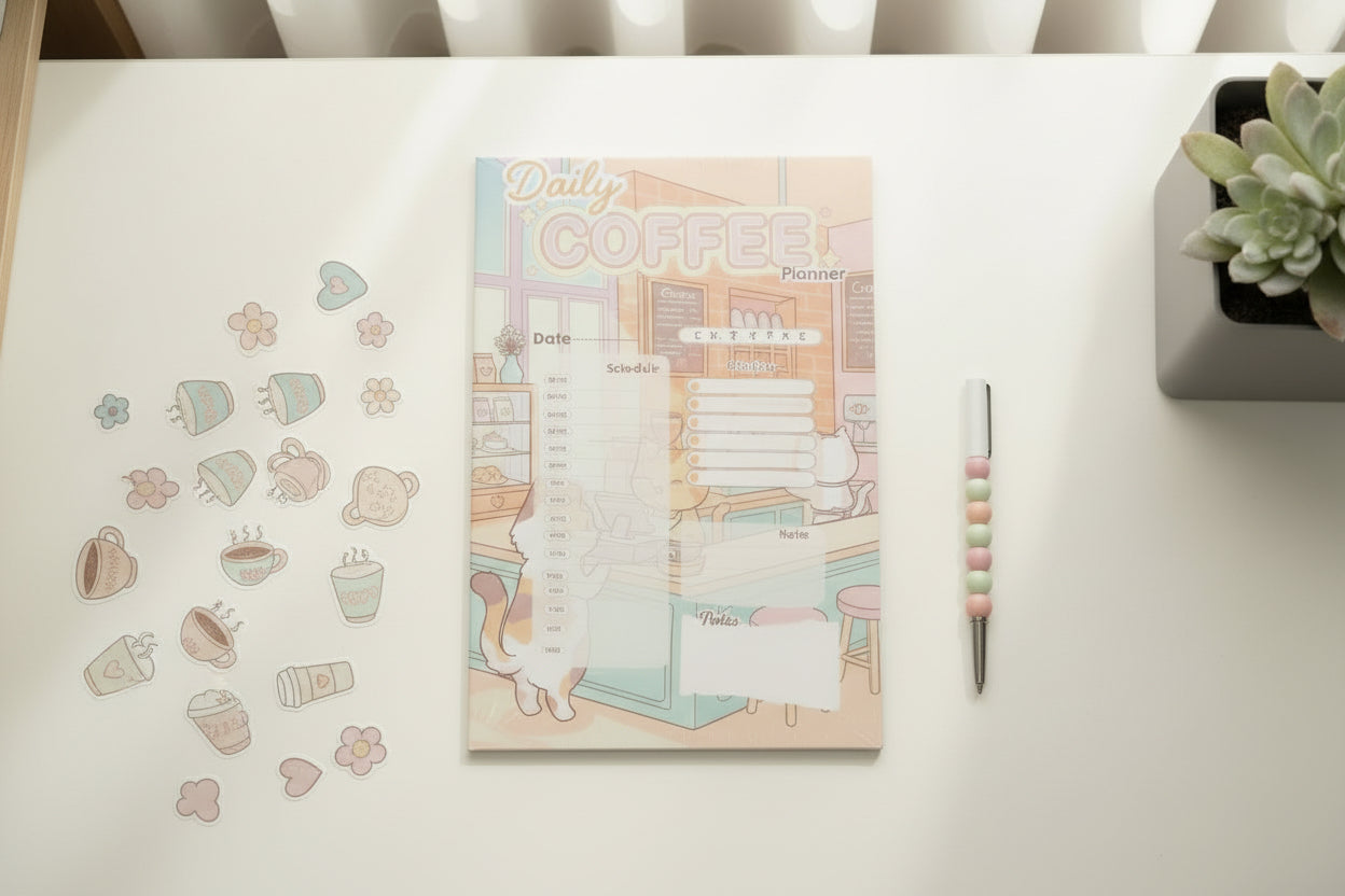 Cat Cafe Daily Planner